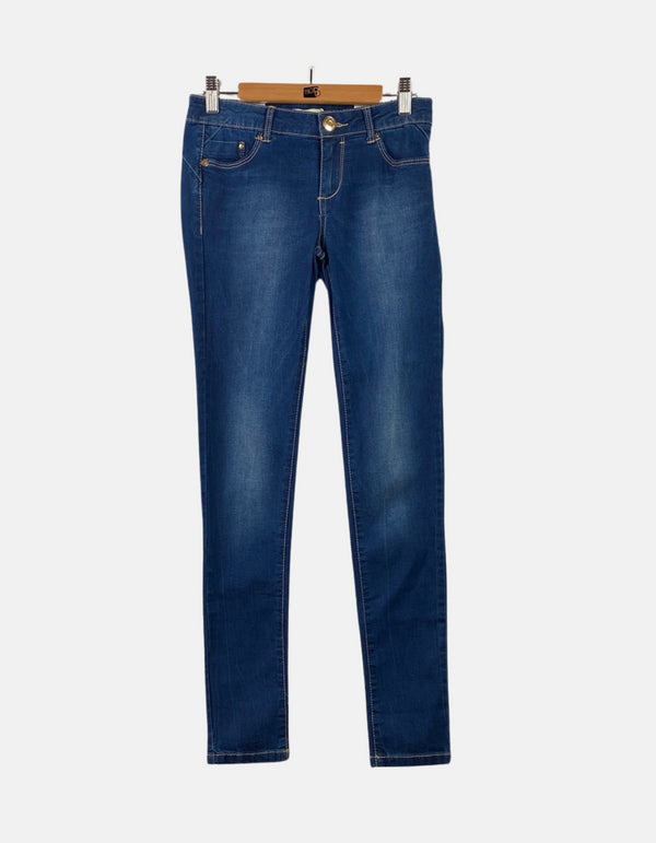 Distressed Straight-Leg Denim Jeans with Heavy Rips